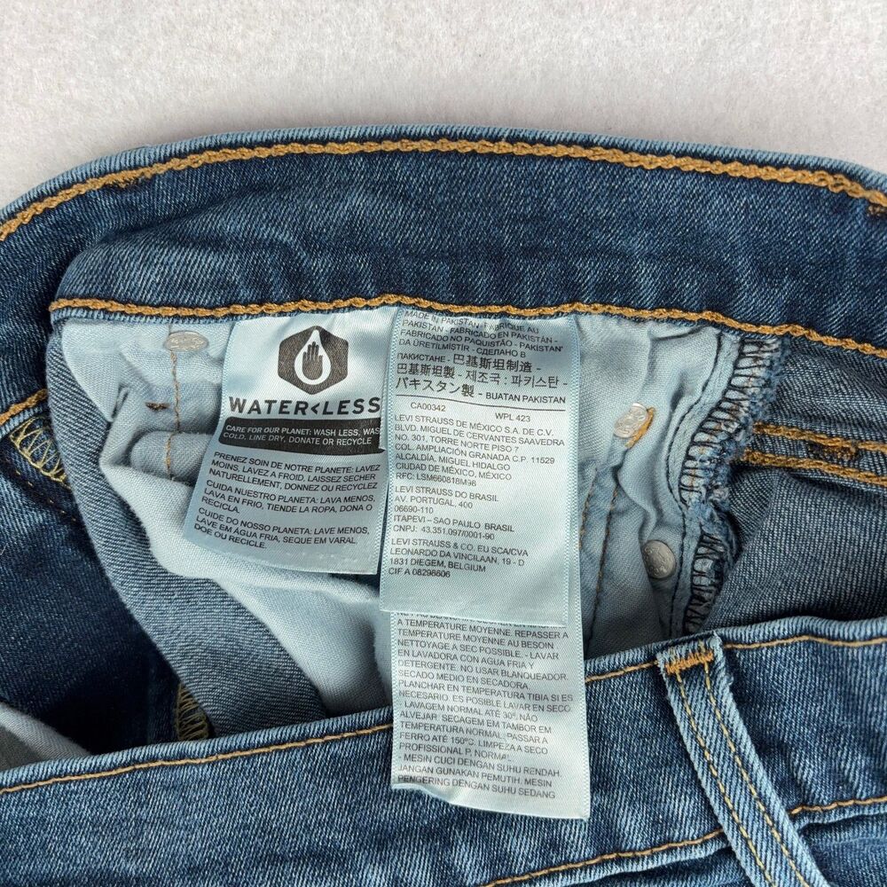 Levi's 511 Slim Fit Jeans Men's W29 L30 Light Wash Stretch Denim Classic euc - Picture 10 of 11